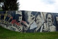 Close-up of King Biscuit Wall painting at the Helena Levee Walk, Helena Arkansas.